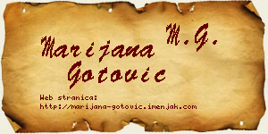 Marijana Gotović vizit kartica